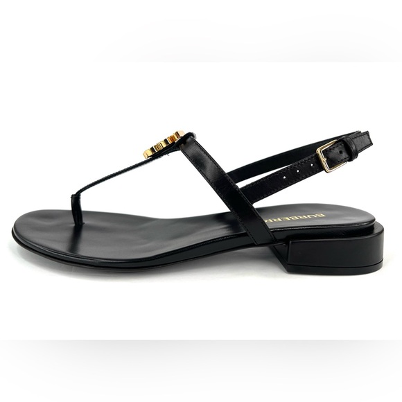 BURBERRY Emily TB Logo Slingback Thong Monogram Leather Sandal EU 36 - US 6 - Picture 11 of 14